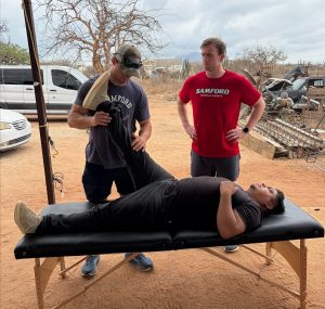 Samford DPT student providing a physical therapy clinic in Southern Baja